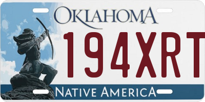 OK license plate 194XRT