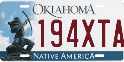 OK license plate 194XTA