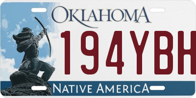 OK license plate 194YBH
