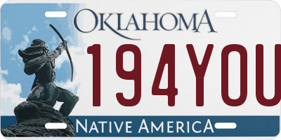 OK license plate 194YOU