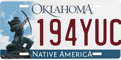 OK license plate 194YUC