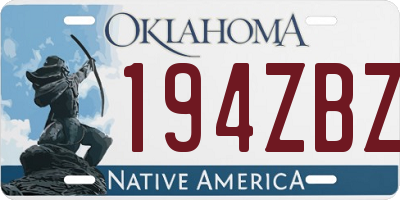 OK license plate 194ZBZ