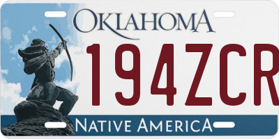 OK license plate 194ZCR
