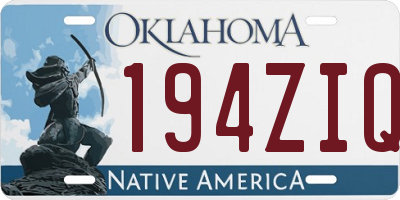OK license plate 194ZIQ