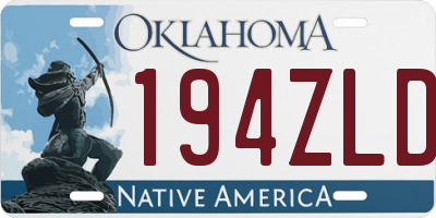 OK license plate 194ZLD