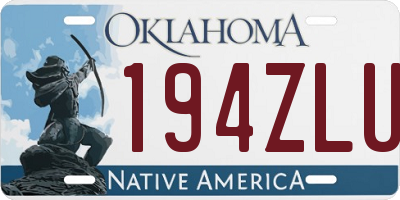 OK license plate 194ZLU