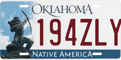 OK license plate 194ZLY