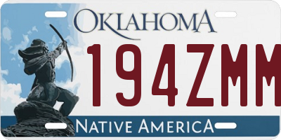 OK license plate 194ZMM