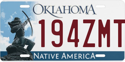 OK license plate 194ZMT