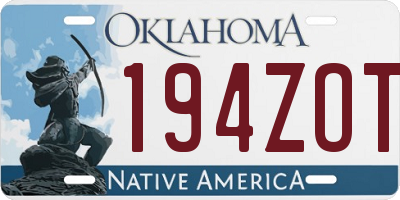 OK license plate 194ZOT