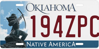 OK license plate 194ZPC