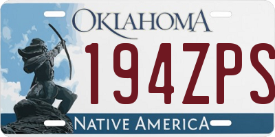 OK license plate 194ZPS