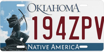 OK license plate 194ZPV