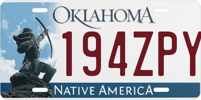 OK license plate 194ZPY