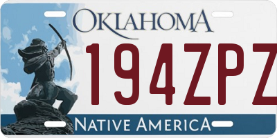 OK license plate 194ZPZ