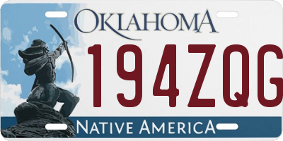 OK license plate 194ZQG