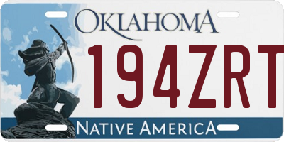 OK license plate 194ZRT