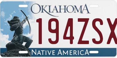 OK license plate 194ZSX