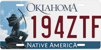 OK license plate 194ZTF