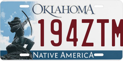 OK license plate 194ZTM