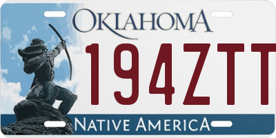 OK license plate 194ZTT