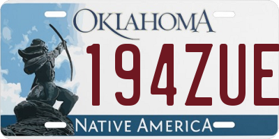 OK license plate 194ZUE