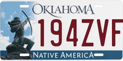 OK license plate 194ZVF