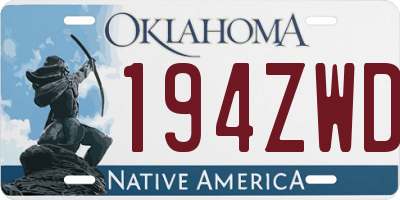 OK license plate 194ZWD