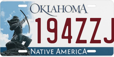 OK license plate 194ZZJ