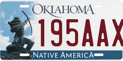 OK license plate 195AAX