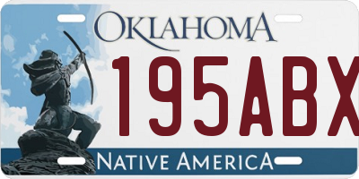 OK license plate 195ABX
