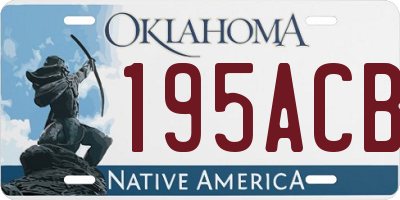 OK license plate 195ACB