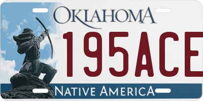 OK license plate 195ACE