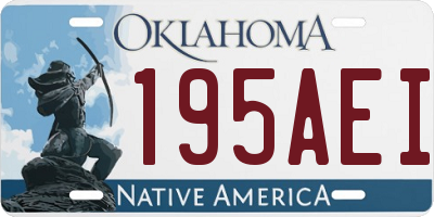 OK license plate 195AEI