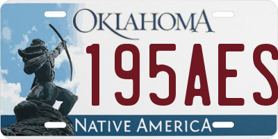 OK license plate 195AES
