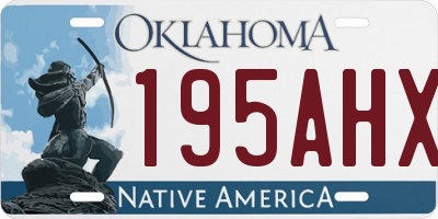 OK license plate 195AHX