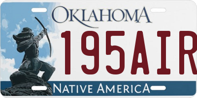 OK license plate 195AIR