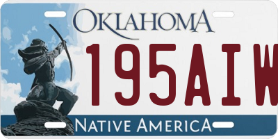 OK license plate 195AIW
