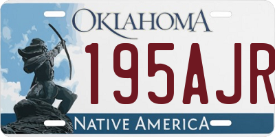 OK license plate 195AJR