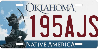 OK license plate 195AJS