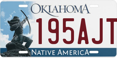 OK license plate 195AJT