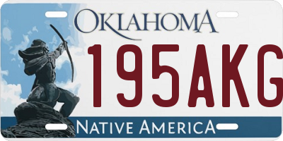OK license plate 195AKG