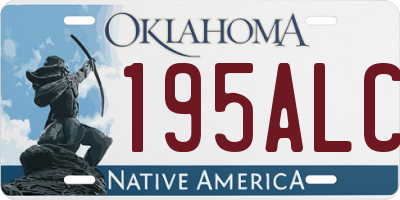 OK license plate 195ALC
