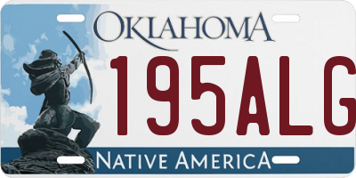 OK license plate 195ALG