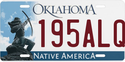 OK license plate 195ALQ