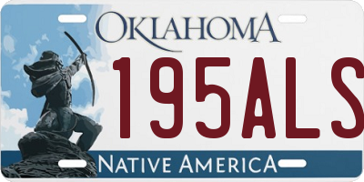 OK license plate 195ALS