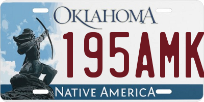 OK license plate 195AMK