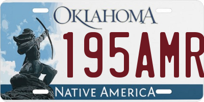 OK license plate 195AMR