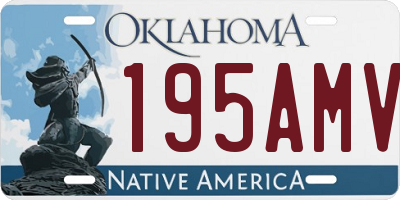OK license plate 195AMV