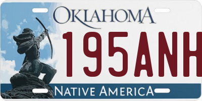 OK license plate 195ANH